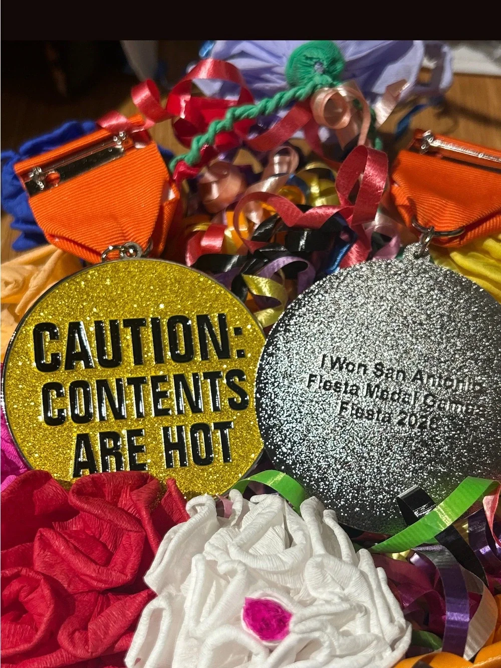 Caution: Contents Are Hot - Fiesta Medal